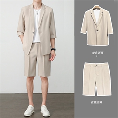 TW050-P95夏季ins休闲西服套装男韩版上衣潮流痞帅气七分袖西装，男装西服，星座507A（原星座306B-2）
