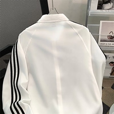 三条杠长袖衬衫女男款春季宽松学院风百搭休闲衬衣外套LS112P36，男装衬衫，星座1013-5