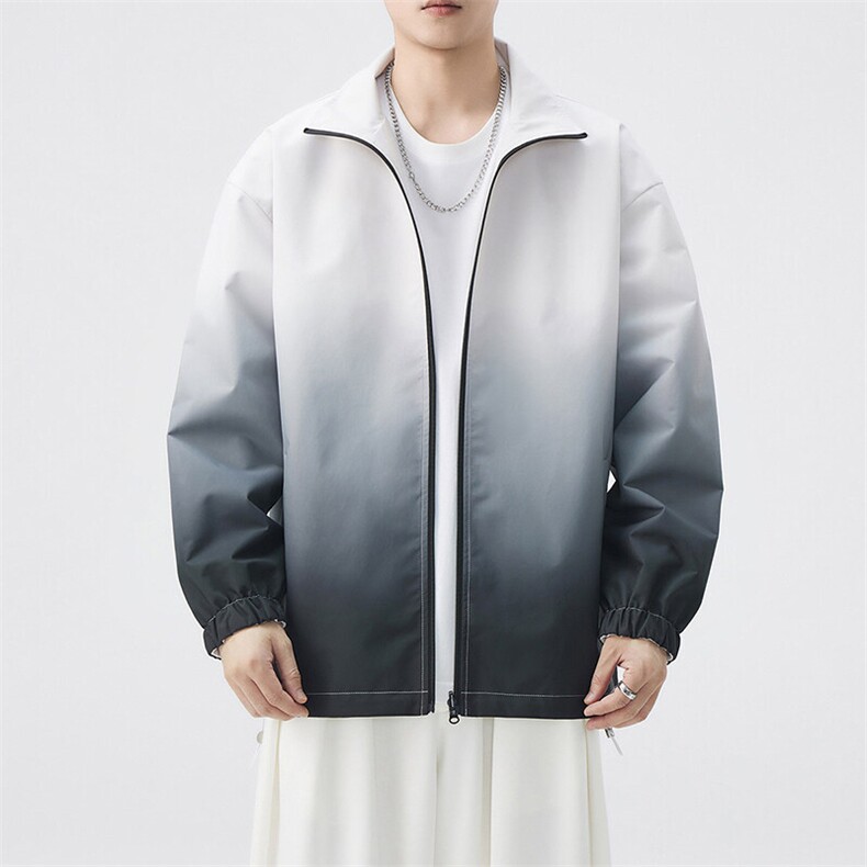 秋季宽松两面穿夹克男渐变立领上衣外套DSA157B-JK7906-P68图片