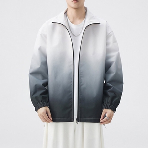 秋季宽松两面穿夹克男渐变立领上衣外套DSA157B-JK7906-P68图片