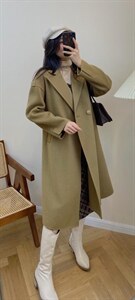 独屿 双面羊毛大衣 现货图片
