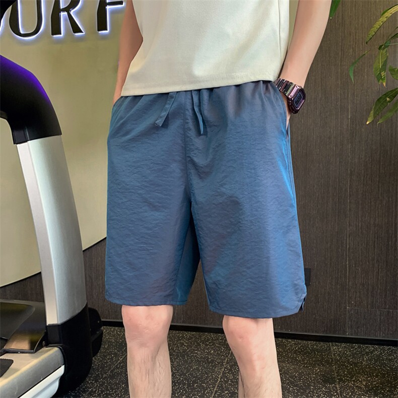 H626 特P3555 2025夏季冰丝冰感超薄短裤男 炫彩色五分裤裤子图片