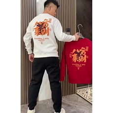 1506-1/WW6951/P40印花秋冬卫衣男韩版新款圆领宽松上衣c港风潮流，男装卫衣，星座1506-1