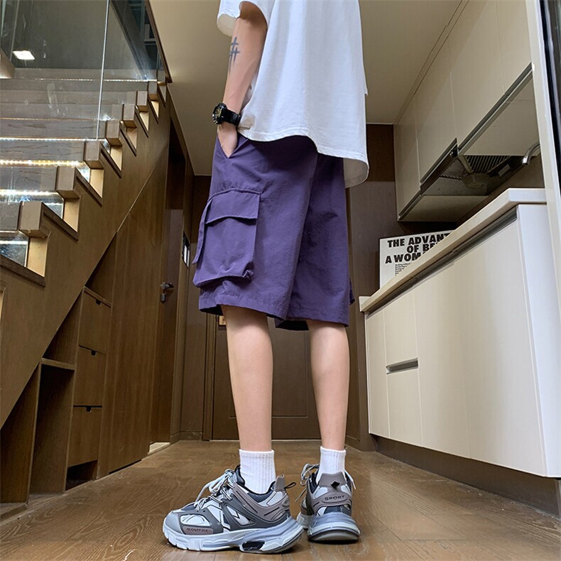 2025夏季休闲潮流大口袋短裤工装五分裤子男24XD23043特批35,男装休闲裤,电商A042
