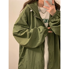 2025夏季新款纯色连帽宽松情侣防晒衣F169/P69，女装防晒衣，星座202-3