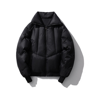 1白底小众设计盔甲白鸭绒羽绒潮流夹克式羽绒服YR77928P198控298图片