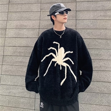 水貂绒美式复古宽松百搭毛衣男秋季高街潮牌小众设计感打底衫，男装针织衫/毛衣，星座716-4