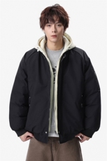新款冬季大码羽绒棉服棉袄连帽假两件韩版宽松外套A436-2583-P95，男装棉衣，电商A436