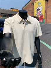 XZ809A/PLL01/P35/控48肌理感拼接POLO衫T恤，男装T恤，星座809A(原222-1)