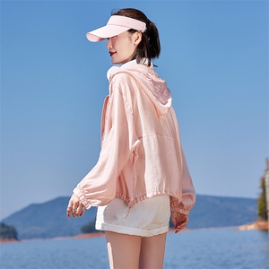时尚短款防晒衣女款夏季2025新款宽松大码显瘦防晒服透气薄外套潮图片