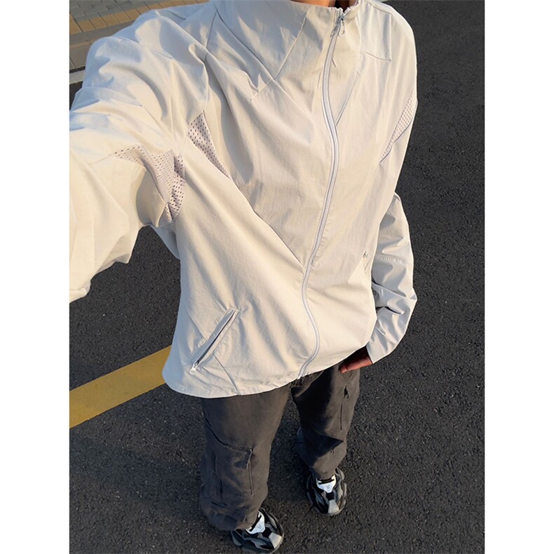 春夏款高品质冰感速干防晒服休闲户外运动外套透气弹力机能风夹克,男装防晒衣,电商A486-1