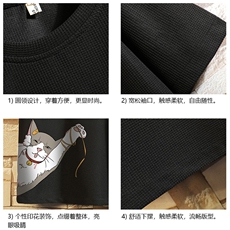 HT73013-P22华夫格t恤男短袖男大码五分袖砖墙，男装T恤，电商A040A