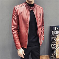 2023秋冬社会小伙PU皮衣男生机车皮夹克帅气休闲外套LE601-P95，男装皮衣，星座1105-3