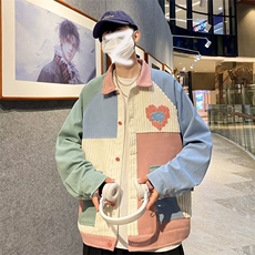 外套男春秋季美式潮牌拼色工装夹克新款港风潮流宽松上衣LS66P65，男装夹克，星座1013-5