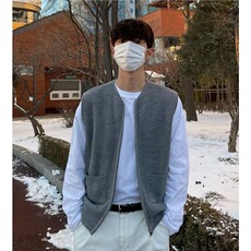 2026春季新款毛背心时尚个性学院风坎肩拉链针织开衫BX775，男装背心/马甲，星座1108