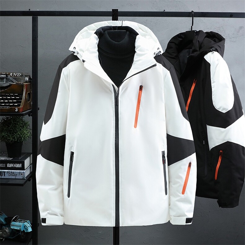 2022冬季羽绒服男士短款拼接色白鸭绒连帽外套男装-R5096-P75,男装羽绒服,星座1105-1