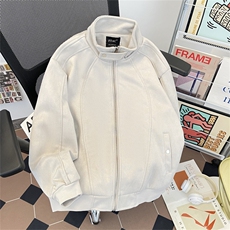 得物品质秋款男立领毛呢夹克衫鹿皮绒宽松休闲外套JK0225P75，男装夹克，星座1013-1