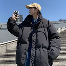 冬季男潮牌立领美式复古宽松休闲高街棉袄军绿色棉衣W6210-P82，男装棉衣，星座512-2