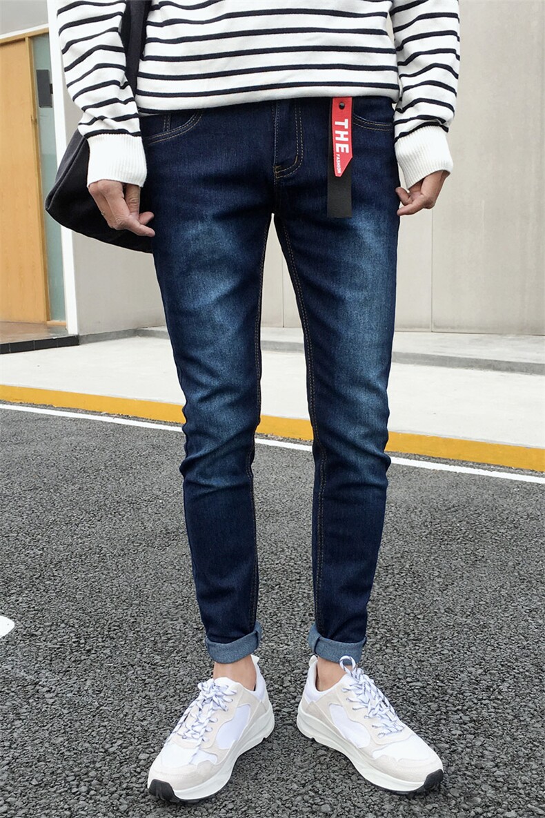 2024春港风街拍牛仔裤男磨白休闲裤韩版潮K811-2-P35,男装牛仔裤,星座103A