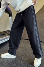 K5807-P68控98宽松阔腿卫裤男款痞帅条纹休闲裤秋冬新款男高级直，男装休闲裤，星座102A（原电商D309-1）