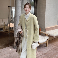 新款外套羊毛大呢小个子毛呢外套时髦小香风韩版秋冬超好看中长款，女装短外套，浙宝193A