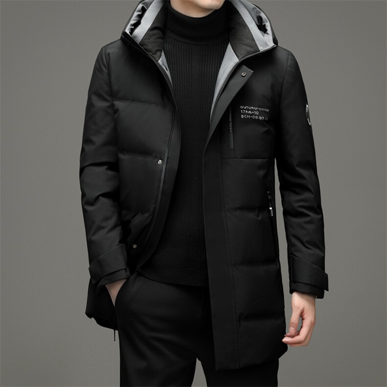 BZY2297钱塘2020-2秋冬中年男士中长款连帽保暖羽绒服外套P280图片