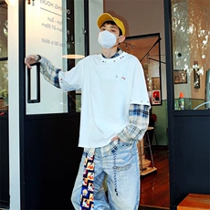 万针全刺绣工艺高品质260克双纱纯棉美式高街短袖T恤特P33，男装T恤，电商A486
