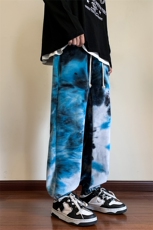 703-K308-P58高品质双面银狐绒扎染休闲束脚柔软保暖，男装棉衣，星座703