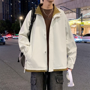 新款港风夜景立领撞色冲锋衣宽松二开夹克男DSA157B-J215-特P71图片