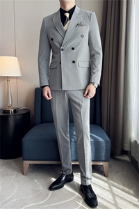 西服套装男士三件套商务职业正装小西装韩版修身伴郎新郎结婚礼服图片