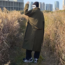 新款港风流行男西装领毛呢大衣WM868P60，男装毛呢大衣，星座1116-2