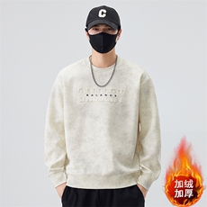 数据深度库存秋冬卫衣男士2025新款加绒B240-WY998010-1-P75，男装卫衣，电商B240