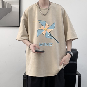 麂皮绒短袖t恤男大码半袖男 JD82112-P25图片