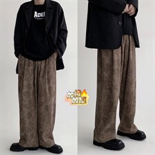 ND816TP50 控价68 男2024冬季新品ins潮牌休闲宽松直筒暗花阔腿裤图片