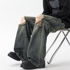 2024美式牛仔裤男款直筒长裤潮N791P40，男装牛仔裤，星座1116-2