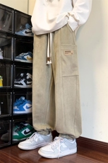 港风麂皮绒休闲裤男宽松拖地束脚裤卫裤XZ214-8KP618P50，男装休闲裤，星座1204-3