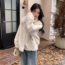 新款现货主推仿水貂皮毛一体9905-P195-K288，女装短外套，2C129