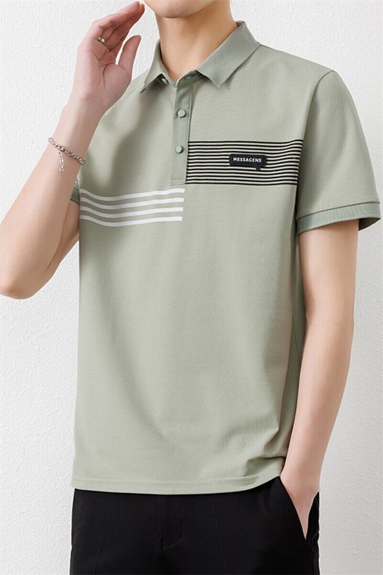 25052-特P35夏季休闲时尚T恤男短袖打底衫休闲翻领短袖polo衫男,男装T恤,电商D310B