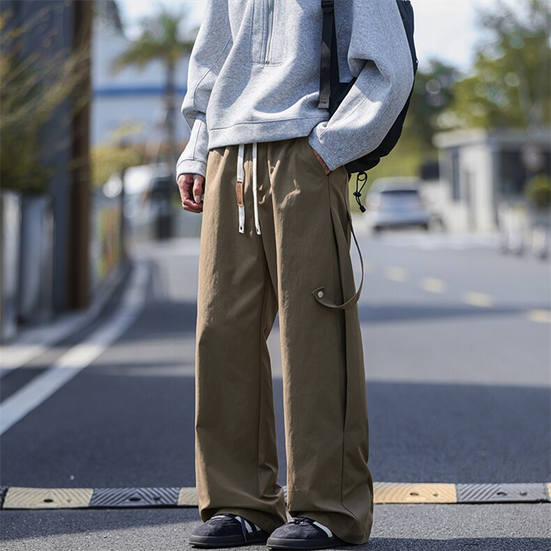 秋季美式抽绳松紧腰男大码潮牌工装裤直筒休闲裤K5947-特P35控68，男装休闲裤，电商A001-1
