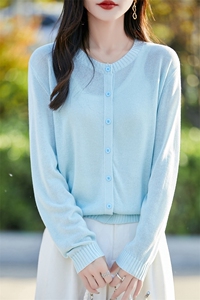 高级感冰丝亚麻针织长袖防晒衣女开衫外套25新款轻薄透气外搭小衫图片
