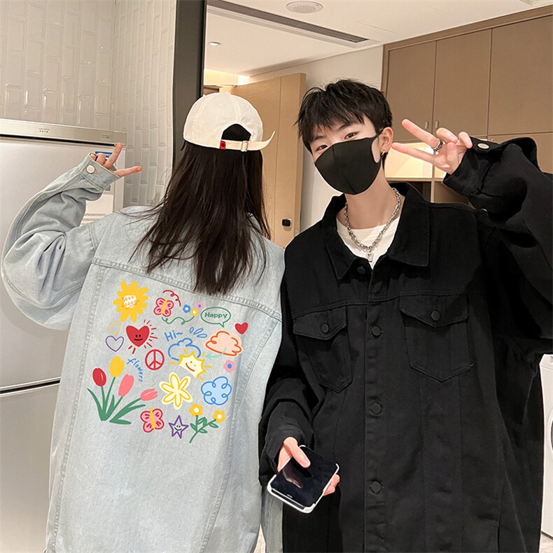 牛仔夹克男大码牛仔外套男茄克NJ77319-P60加绒款-P75,男装夹克,电商A040