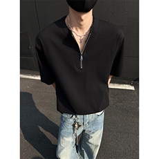 现货夏新重磅亨利领肌理感短袖T恤宽松潮流男513DT3537P33，男装T恤，星座513