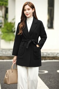 刺绣钉珠新工艺，2021冬季羊绒大衣新款更新图片