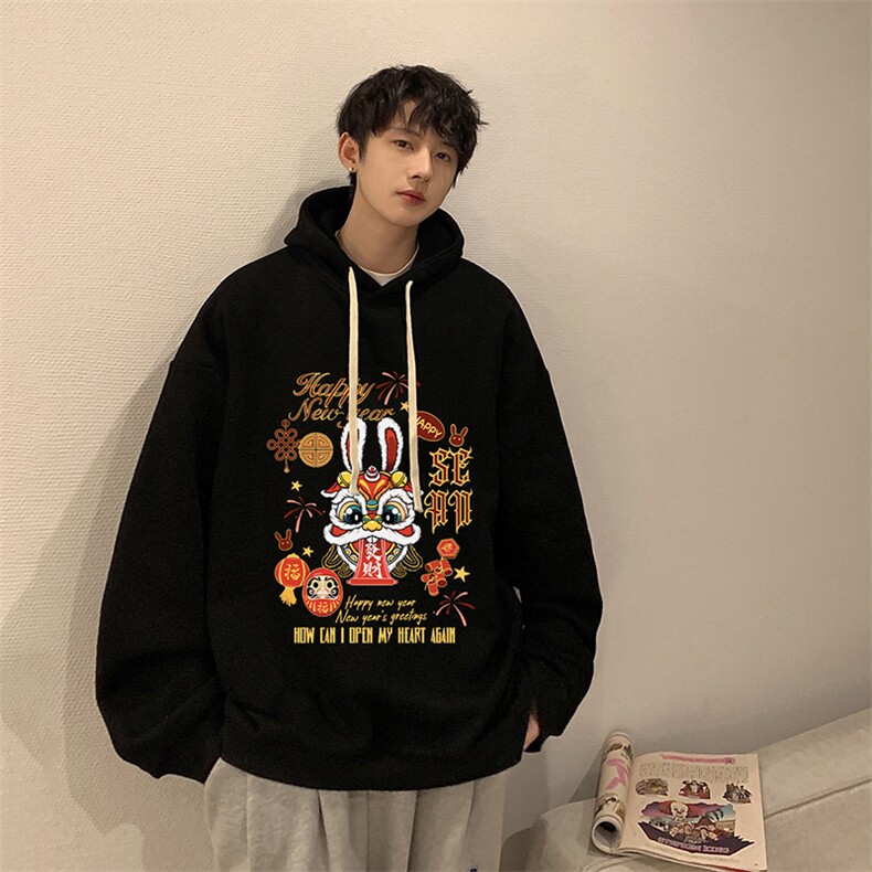 纯棉连帽卫衣男大码运动帽衫宽松薄WY2299-P35,男装卫衣,电商A040