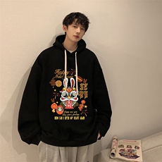 纯棉连帽卫衣男大码运动帽衫宽松薄WY2299-P35，男装卫衣，电商A040