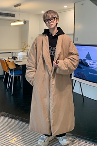 8XL-M 90白鸭绒！特大码羽绒服日系绒面长款棉衣男 YRFC03P268图片