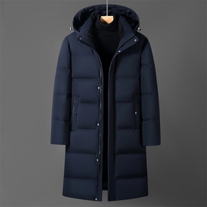 羽绒服冬季中长款连帽极寒保暖加厚加长大码外套6809-P180298图片