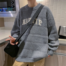 毛衣男冬季日系复古慵懒套头针织衫宽松潮牌加厚毛线衣M1137-P52，男装针织衫/毛衣，星座512-2