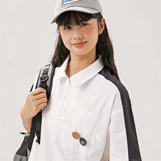 2025夏季新款男日系潮牌拼色polo衫宽松翻领短袖T恤PL66-F55，男装Polo衫，电商A101（原外27）