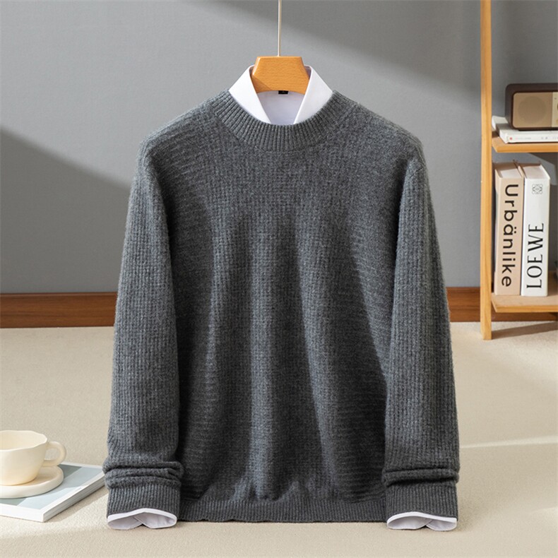 2024早秋新款经典百搭男士气质款羊绒衫，男装羊绒套衫，牧群羊绒